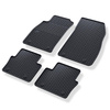 Tapis de sol en caoutchouc adapté pour Opel Insignia I Liftback, Berline, Sports Tourer (2008-2017) - tapis de voiture - noir - 4 pcs.