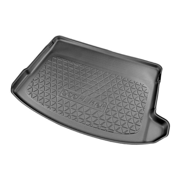 Tapis de coffre adapté pour Mini Countryman Cooper SE ALL4 plug-in hybrid SUV (06.2017-....) - bac de coffre - protection de coffre voiture - coffre supérieur (seuil de chargement plat)