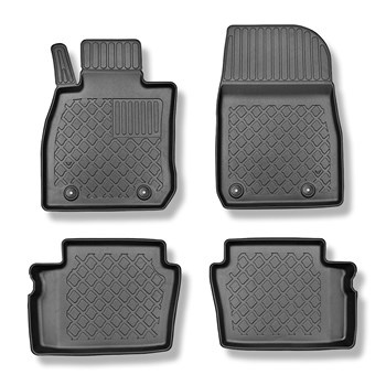 Tapis de sol en TPE adapté pour Mazda 2 III Hayon (02.2015-2023) - tapis de voiture - noir