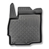 Tapis de sol en TPE adapté pour Mitsubishi Outlander III SUV (09.2012-10.2021) - non pour version hybride; sans la troisième rangée de sièges - tapis de voiture - noir