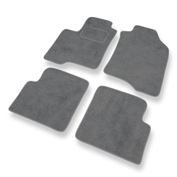 Tapis de Sol Velours adapté pour Fiat Panda III Hayon, Van (2012-....) - Premium tapis de voiture - gris