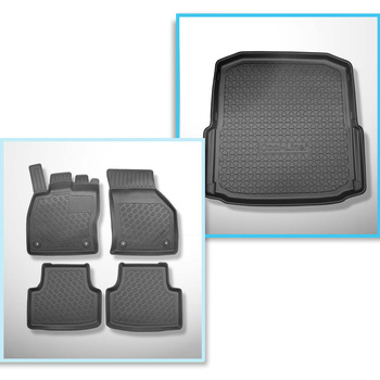 Kit tapis de coffre et tapis de voiture TPE PREMIUM pour: Skoda Octavia III 5E Liftback (02.2013-05.2020)