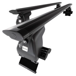 Barres de toit en aluminium adapté pour Nissan Almera mk II Hayon (2000-2006) - Porte-Bagages de Voiture noir - toit normal