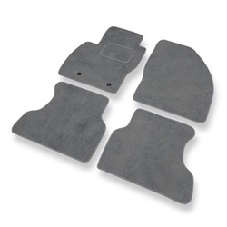 Tapis de Sol Velours adapté pour Ford Focus II Hayon, Break, Berline (2005-2010) - Premium tapis de voiture - gris