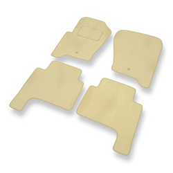 Tapis de Sol Velours adapté pour Land Rover Discovery III SUV (2004-2009) - Premium tapis de voiture - beige