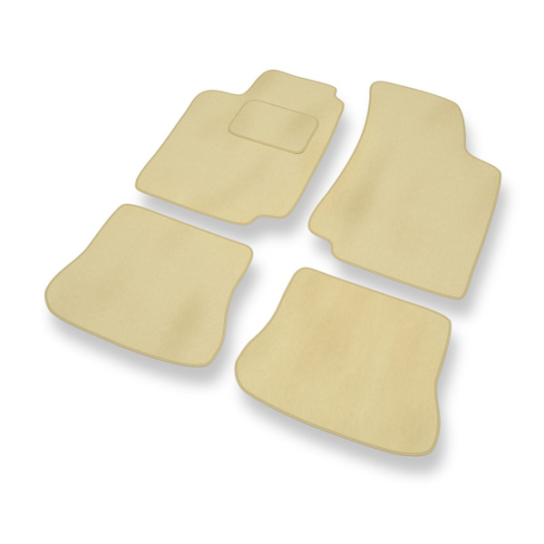 Tapis de Sol Velours adapté pour Volkswagen Golf III Hayon, Cabriolet, SW (1991-1999) - Premium tapis de voiture - beige