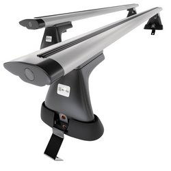 Barres de toit en aluminium adapté pour Dacia Sandero III Hayon (2021-....) - Porte-Bagages de Voiture argent - toit normal