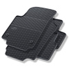 Tapis de sol en caoutchouc adapté pour Volkswagen up! (2011-2023) - tapis de voiture - noir