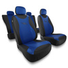 Housses de siège adaptées pour Peugeot 407 (2004-2011) - housse siege voiture universelles - couverture siege - TR-BL