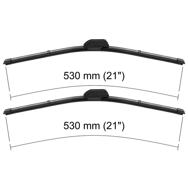 Balais d'essuie-glace de pare-brise adaptés pour Chevrolet Corvette C6 Coupé, Cabriolet (09.2004-2013) - balais plat