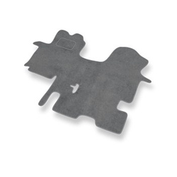 Tapis de Sol Velours adapté pour Renault Trafic II Van (2001-2014) 1+1 - Premium tapis de voiture - gris