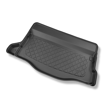 Tapis de coffre adapté pour Honda Jazz IV Hybrid e:HEV Hayon (06.2020-....) - bac de coffre - protection de coffre voiture - avec / sans caisson de graves; possibilité de couper la cavité gauche