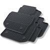 Tapis de sol en caoutchouc adapté pour BMW X3 G01 SUV (2017-2024) - tapis de voiture - noir - 4 pcs.
