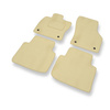 Tapis de Sol Velours adapté pour Skoda Superb III Break, Liftback (2015-2024) - Premium tapis de voiture - beige