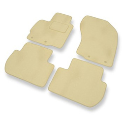 Tapis de Sol Velours adapté pour Citroen C-Crosser SUV (2007-2012) - Premium tapis de voiture - beige