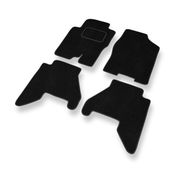 Tapis de Sol Velours adapté pour Nissan Pathfinder R51 SUV (2005-2014) - Premium tapis de voiture - noir