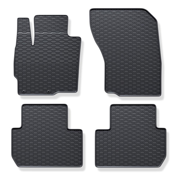 Tapis de sol en caoutchouc adapté pour Mitsubishi Outlander III SUV (2012-2022) - tapis de voiture - noir - 4 pcs.