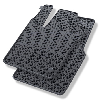 Tapis de sol en caoutchouc adapté pour Smart Fortwo III (2014-....) - tapis de voiture - noir