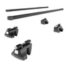 Barres de toit en acier adapté pour Chevrolet Lacetti Break (2004-2008) - Porte-Bagages de Voiture noir - rails