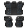 Housses de siège adaptées pour Fiat Qubo (2009-2019) - housse siege voiture universelles - couverture siege - UNE-BL