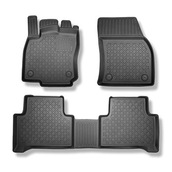 Tapis de sol en TPE adapté pour Volkswagen Touran II Monospace (09.2015-....) - 