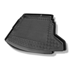 Tapis de coffre adapté pour Saab 9-3 SportSedan (2002-05.2014) - bac de coffre - protection de coffre voiture - sans cavité gauche (avec système audio)
