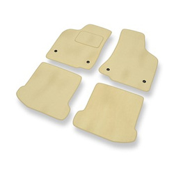 Tapis de Sol Velours adapté pour Volkswagen Polo III Classic, Hayon, SW (1994-2001) - Premium tapis de voiture - beige