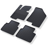 Tapis de sol en caoutchouc adapté pour Kia Sportage III SUV (2010-2016) - tapis de voiture - noir - 4 pcs.