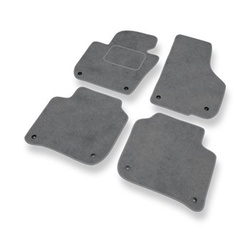 Tapis de Sol Velours adapté pour Skoda Superb II Break, Liftback (2008-2015) - Premium tapis de voiture - gris