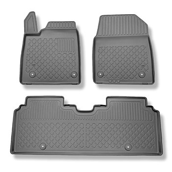 Tapis de sol en TPE adapté pour Kia EV6 Crossover (10.2021-....) - tapis de voiture - noir