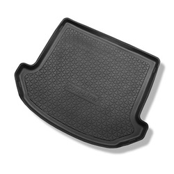 Tapis de coffre adapté pour Hyundai Santa Fe III DM SUV (09.2012-07.2018) - bac de coffre - protection de coffre voiture - 7 places; 3me rangée abaissée