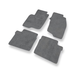 Tapis de Sol Velours adapté pour Mitsubishi Space Star I Monospace (1999-2006) - Premium tapis de voiture - gris