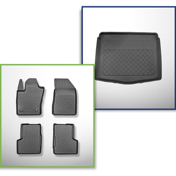Kit tapis de coffre et tapis de voiture TPE pour: Jeep Renegade SUV (06.2018-...