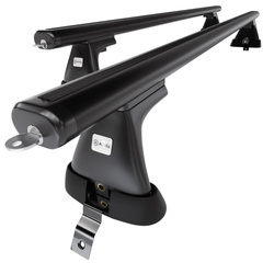 Barres de toit en aluminium adapté pour Dacia Logan I Berline (2004-2012) - Porte-Bagages de Voiture noir - toit normal