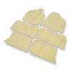 Tapis de Sol Velours adapté pour Kia Carnival II (2006-2010) - Premium tapis de voiture - beige