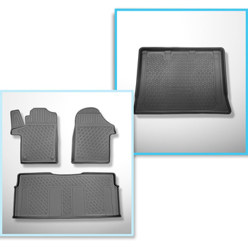Kit tapis de coffre et tapis de voiture TPE pour: Mercedes-Benz Classe V W447 Va