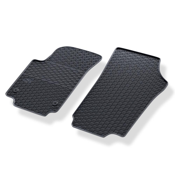 Tapis de sol en caoutchouc adapté pour Volkswagen up! Hayon (2011-2023) - tapis de voiture - noir - 2 pcs.