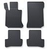 Tapis de sol en caoutchouc adapté pour Mercedes-Benz Classe C W204 Break, Berline (2006-2014) - tapis de voiture - noir - 4 pcs.