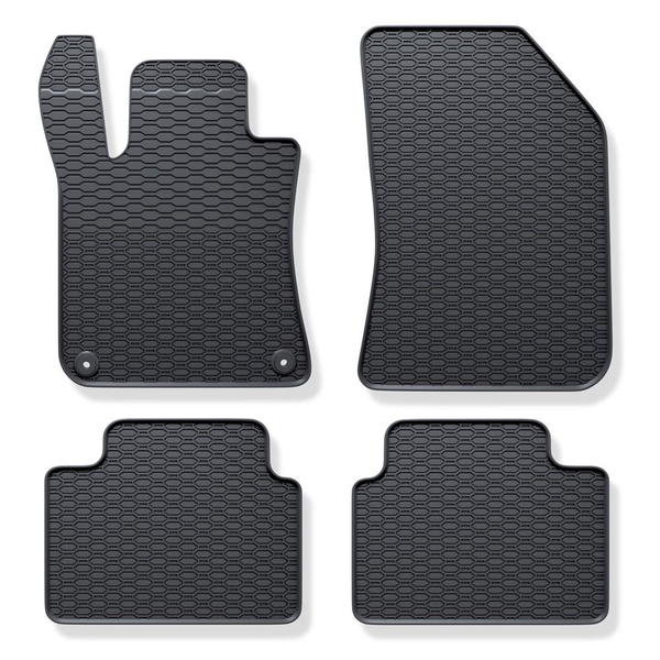 Tapis de sol en caoutchouc adapté pour Peugeot 308 II SW (2013-2021) - tapis de voiture - noir - 4 pcs.
