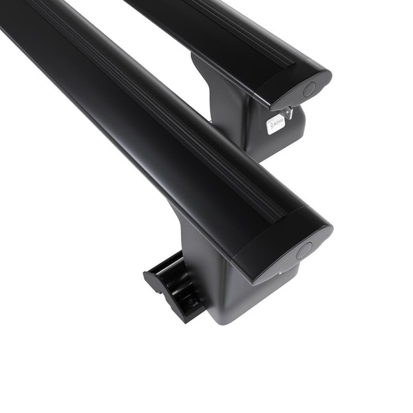 Barres de toit en aluminium adapté pour Opel Vivaro A Van (2001-2006) - Porte-Bagages de Voiture noir - points de montage - (suivant le modèle de voiture ils peuvent se situer à différents endroits)