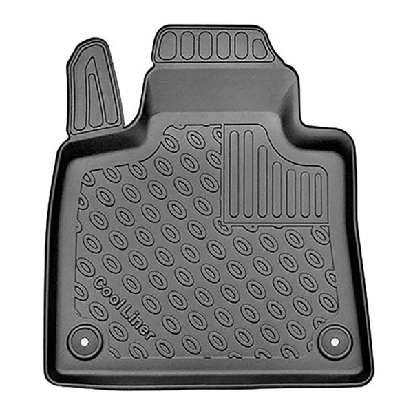 Tapis de sol en TPE adapté pour Citroen C4 Grand Picasso II Monospace (09.2013-06.2022) - sans la troisième rangée de sièges - tapis de voiture - noir