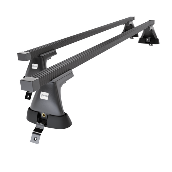 Barres de toit en acier adapté pour Dacia Logan I Berline (2004-2012) - Porte-Bagages de Voiture noir - toit normal