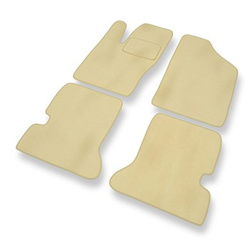 Tapis de Sol Velours adapté pour Fiat Seicento Hayon, Van (1998-2010) - Premium tapis de voiture - beige