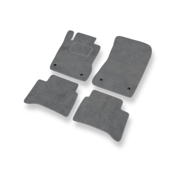 Tapis de Sol Velours adapté pour Mercedes-Benz CLS W219 Coupé (2004-2010) - Premium tapis de voiture - gris