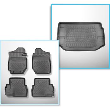 Kit tapis de coffre et tapis de voiture TPE pour: Suzuki Jimny II GJ SUV (10.201