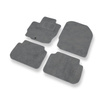 Tapis de Sol Velours adapté pour Mitsubishi Colt VII Hayon (2008-2012) - Premium tapis de voiture - gris