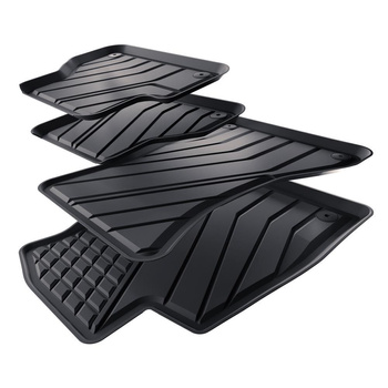 Tapis de sol en TPE adapté pour Audi A4 B9 Avant, Berline (2015-2024) - tapis de voiture - noir