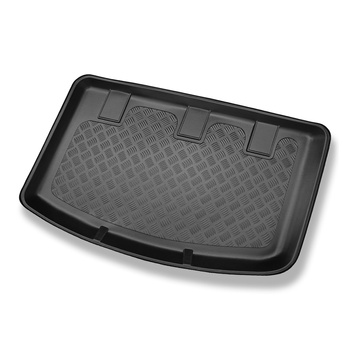 Tapis de coffre adapté pour Kia Rio III UB Hayon (08.2011-01.2017) - bac de coffre - protection de coffre voiture - coffre supérieur, XL avec rangement