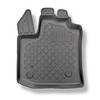 Tapis de sol en TPE adapté pour Dacia Lodgy Van (07.2012-10.2022) - 5 ou 7 sièges; sans la troisième rangée de sièges - tapis de voiture - noir