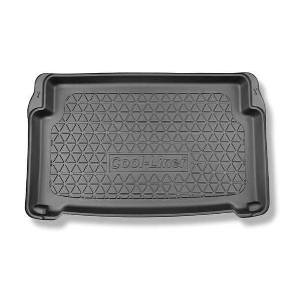 Tapis de coffre adapté pour Opel Mokka-e SUV (02.2021-....) - bac de coffre - protection de coffre voiture - coffre inférieur; sous / sans plancher amovible du coffre